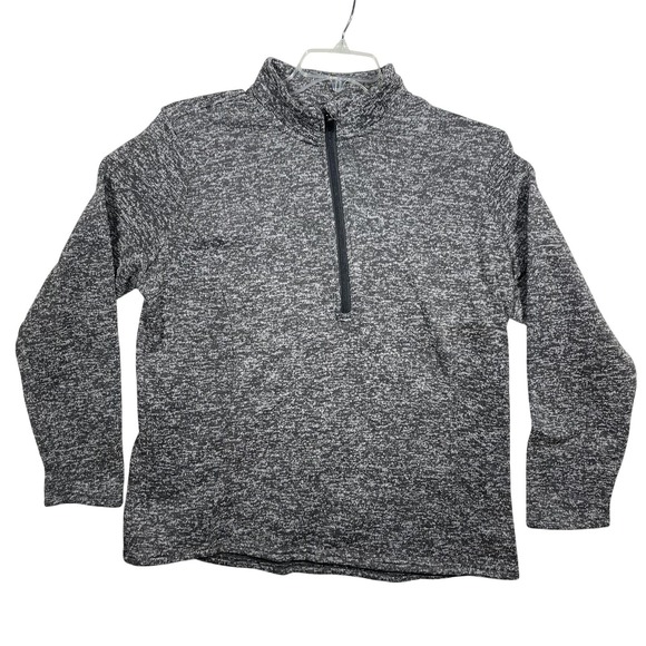 Bit & Bridle Tops - Bit &‎ Bridle Pullover Women XL Grey Marled Quarter Zip Fleece Lined Sweater